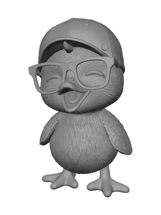 3D model for Blue Glasses Chick