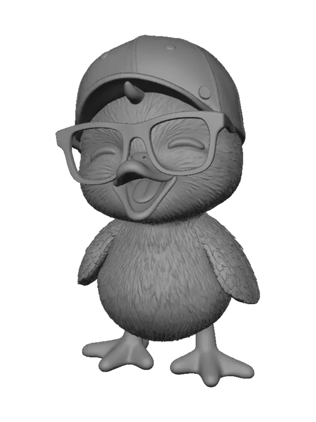 3D model for Blue Glasses Chick