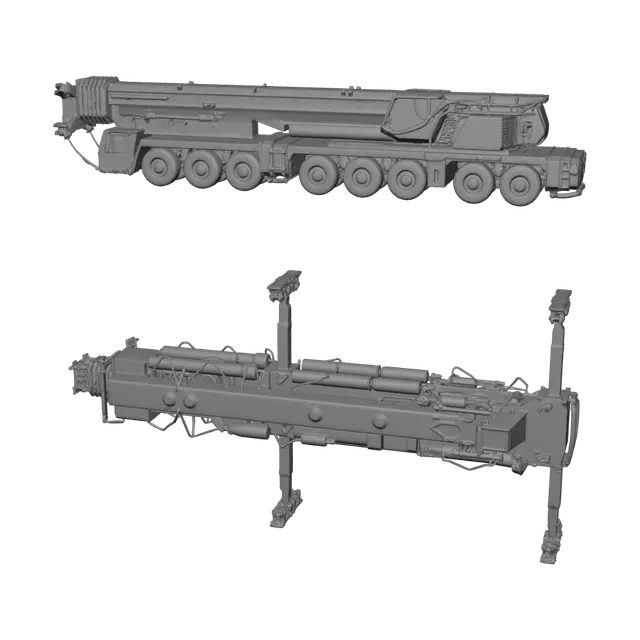 3D model for Truck-Mounted Mobile Crane Blueprint