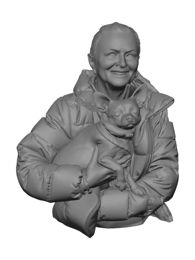 3D model for Autumn Portrait of a Woman and Her Dog