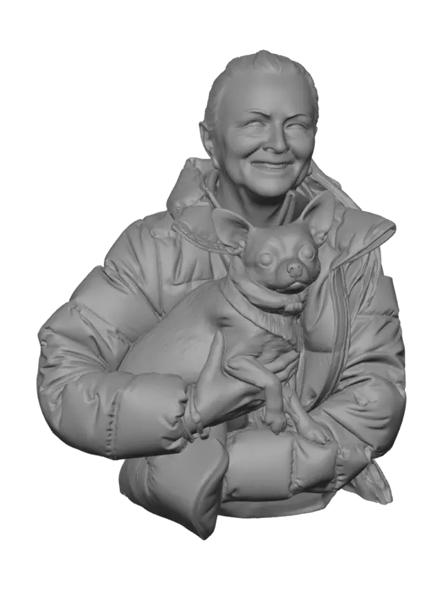 3D model for Autumn Portrait of a Woman and Her Dog