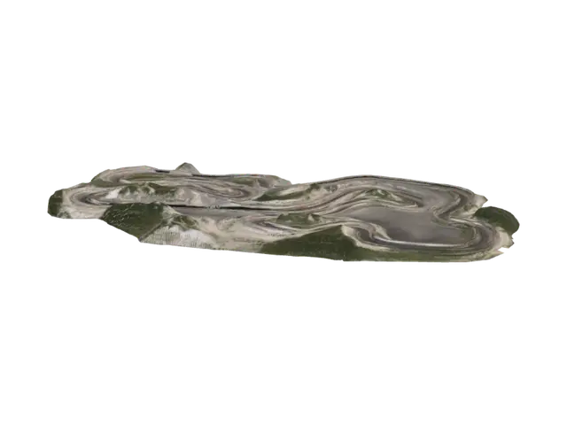 Serpentine Summit Road - Curve 3D model, vytvořený pomocí AI