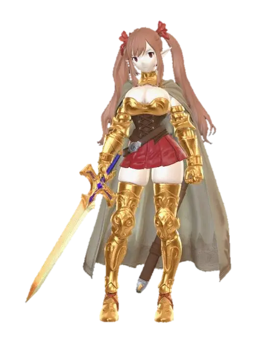 Emberblade Paladin - Caped 3D model, vytvořený pomocí AI
