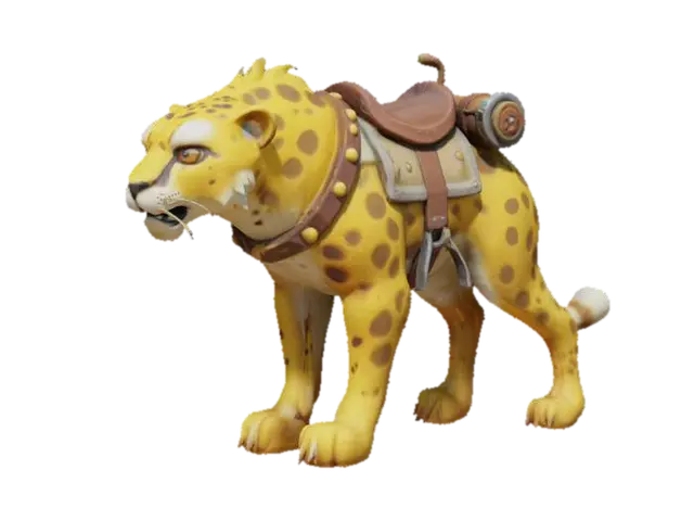 Leopard Steed 3D model, vytvořený pomocí AI
