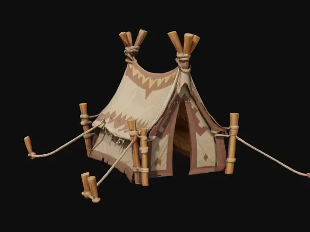 3D model for Rustic Shelter