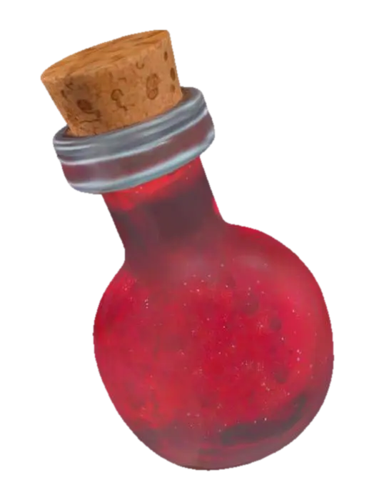 Elixir of Vitality - Health 3D model, vytvořený pomocí AI