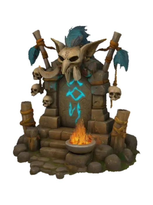 Ancient Ritual Portal 3D model, vytvořený pomocí AI