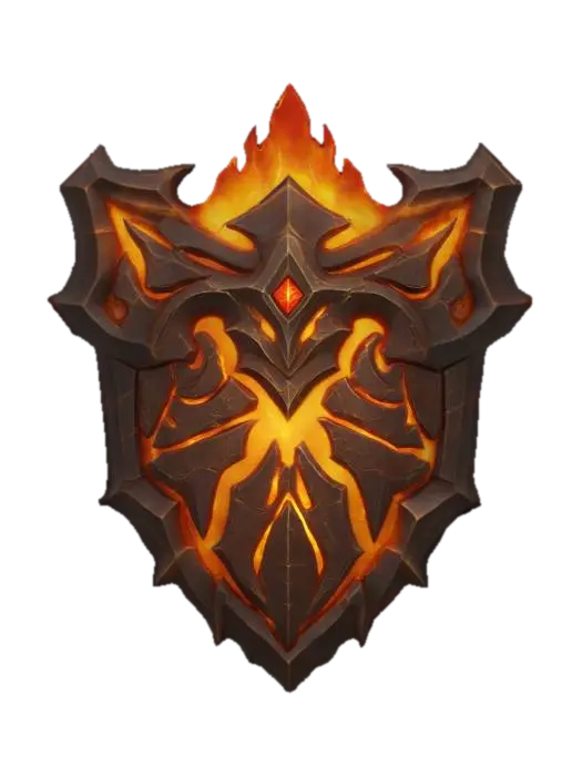 Inferno Shield-3D-modell, genererad av AI