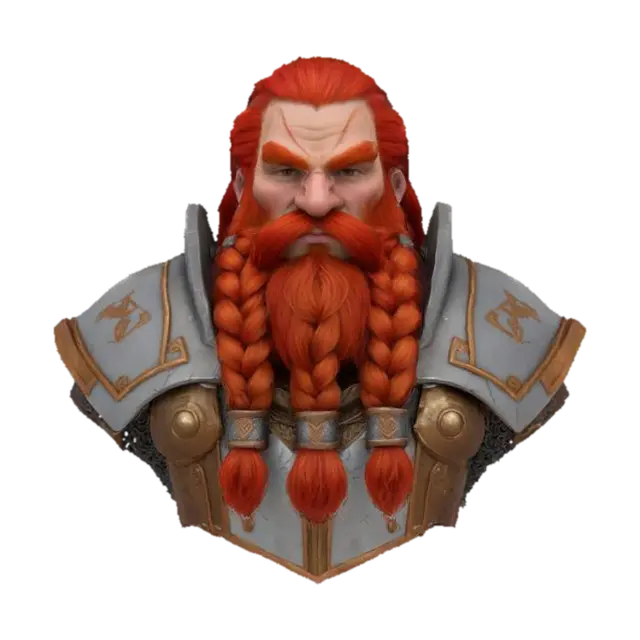 3D model for Dwarven Warrior