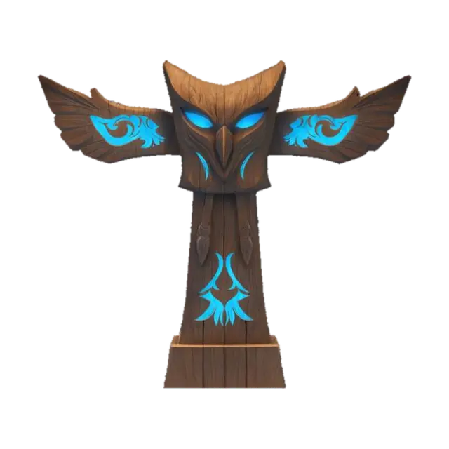 Modelo 3D de Mystic Totem - Carving, gerado por IA