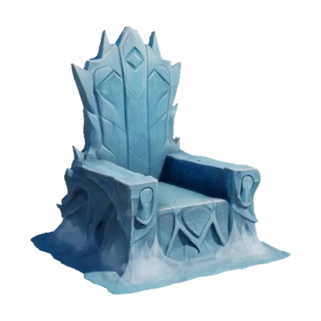 Frost Throne - Seat 3D model, vytvořený pomocí AI