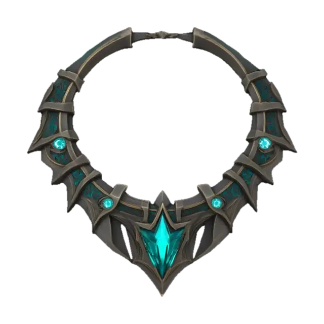 Ethereal Aegis Necklace - Wearable 3D model, vytvořený pomocí AI