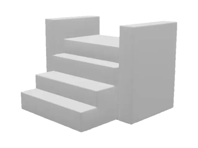 3D model for Concrete Stairs Model