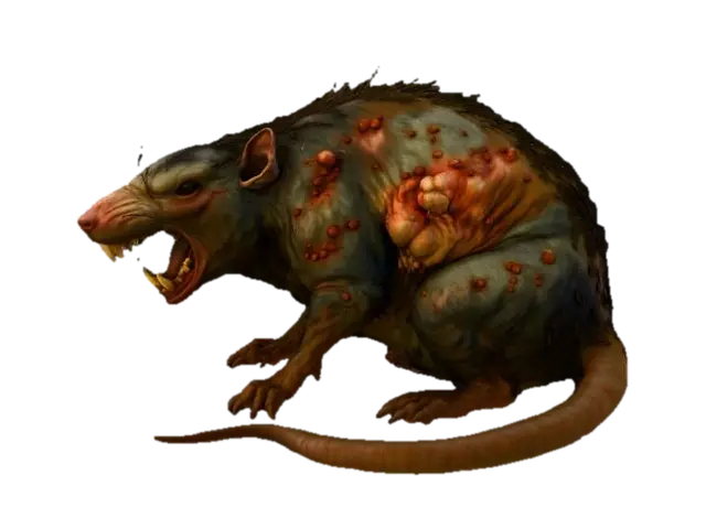 Rat Plague Beast 3D model, vytvořený pomocí AI