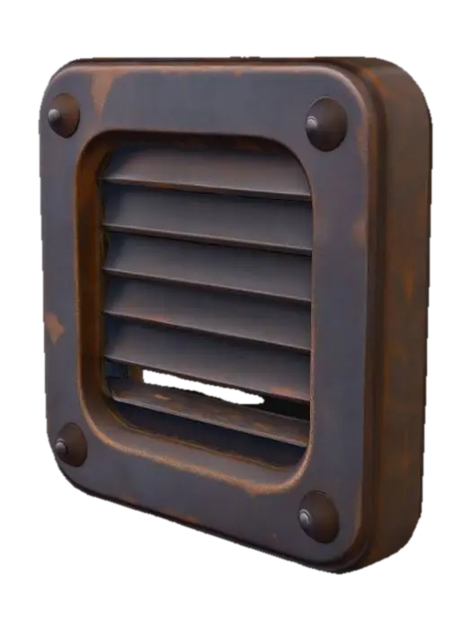 Rustic Vent Grille 3D model, vytvořený pomocí AI