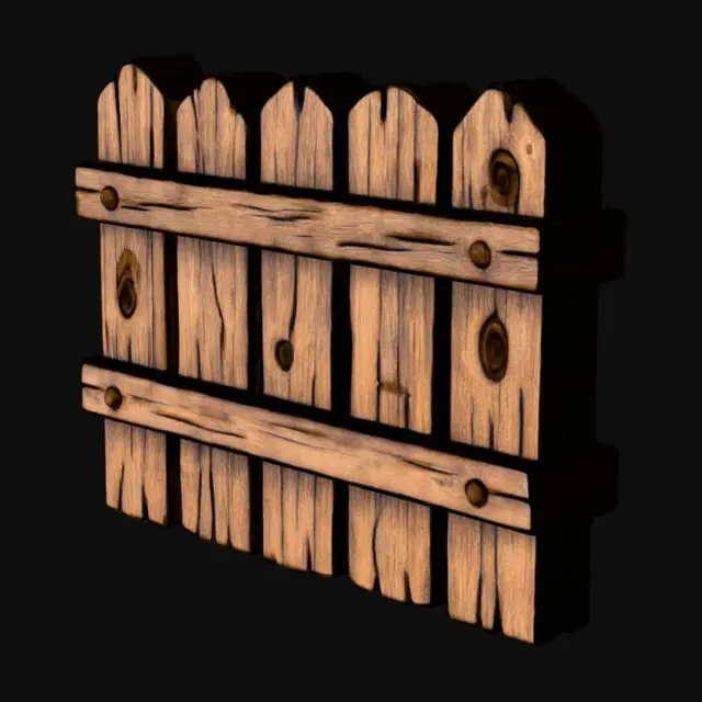 3D model for Wooden Boundaries
