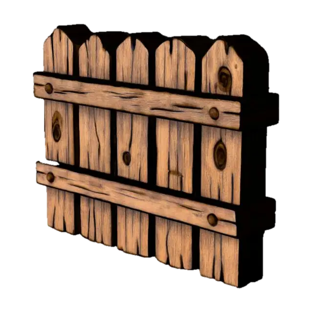 3D model for Wooden Boundaries