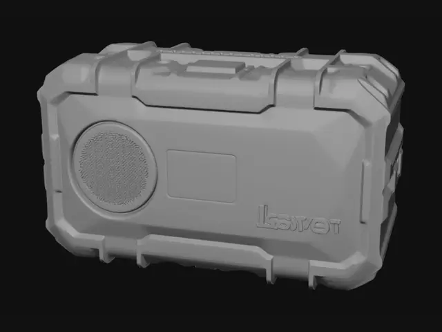 3D model for Корпус для блютуз колонки с двумя динамиками без экрана с показателем уровня заряда и логотипом LSaver