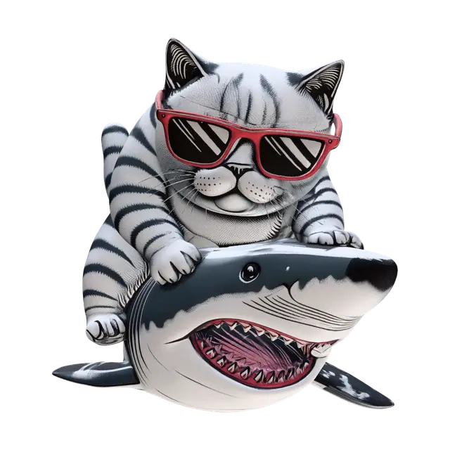 3D model for Cat on a Shark