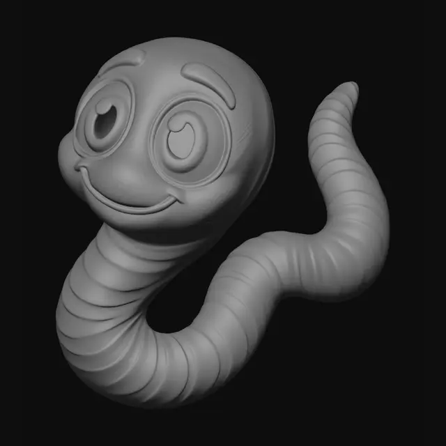 3D model for Happy Worm