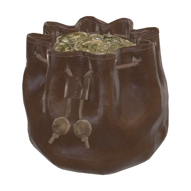 3D model for 주머니의 형태는 유지한채 내부의 동전이 주머니 입구까지 가득 차게 수정해줘
동전의 크기는 동일해야한다. 
동전의 종류는 한가지만 사용되어야한다.