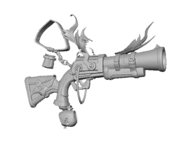 3D model for Mossy Flintlock Rifle