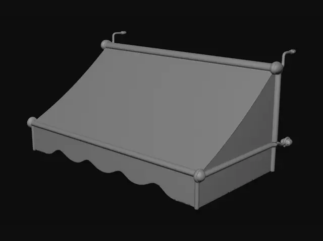 3D model for White Canopy Awning