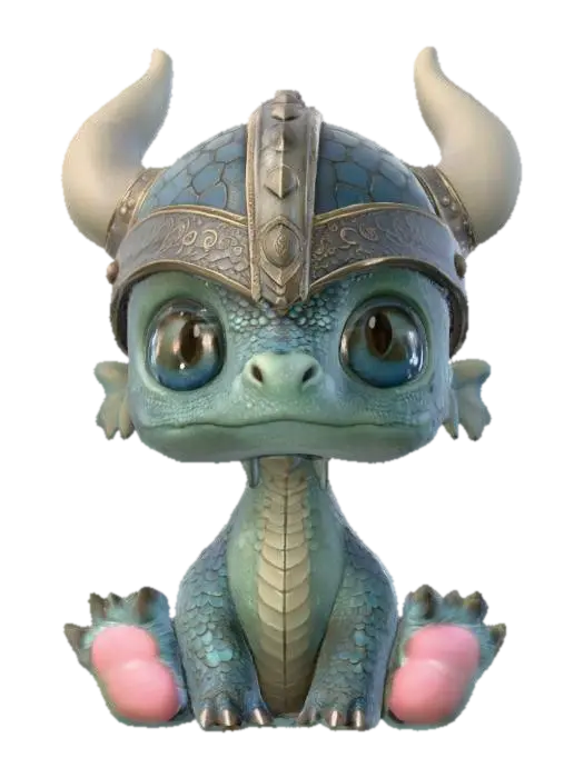 3D model for Baby Dragon Warrior