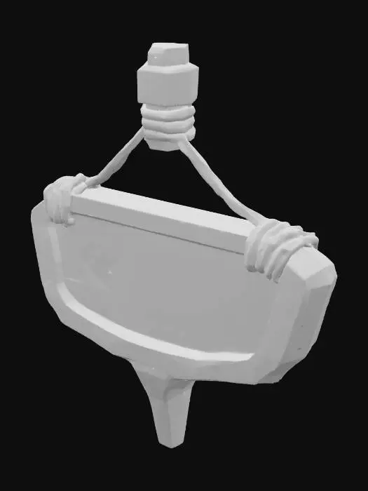 3D model for Hanging Wooden Signboard