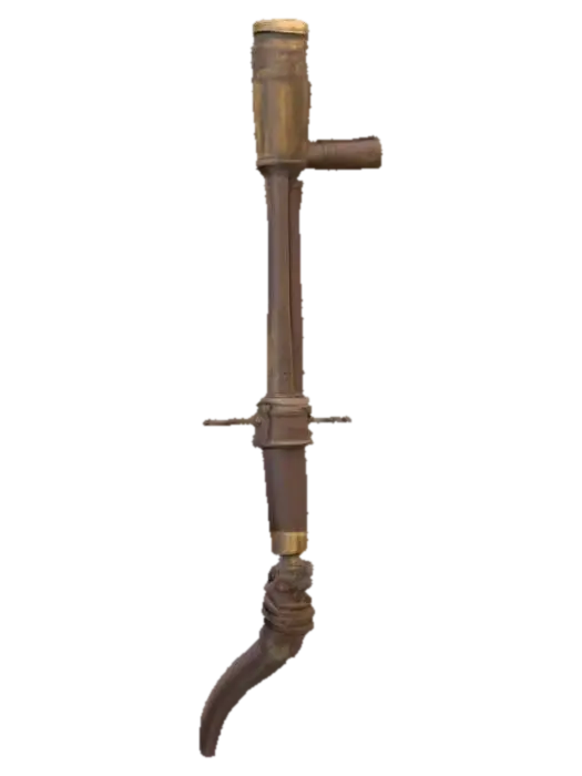 Vintage Pipe Fixture Iron Railing 3D model, vytvořený pomocí AI