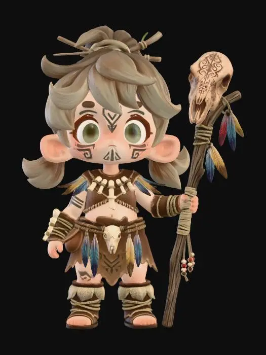 3D model for Little Forest Shaman