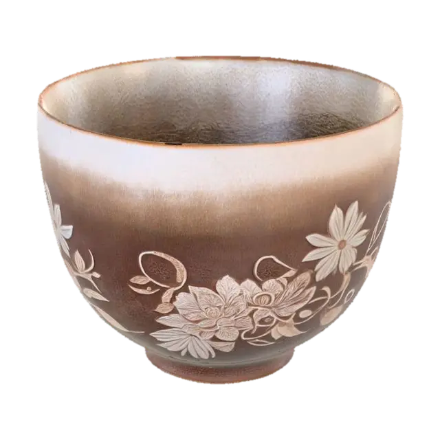 Elegant Floral Bowl 3D model, vytvořený pomocí AI