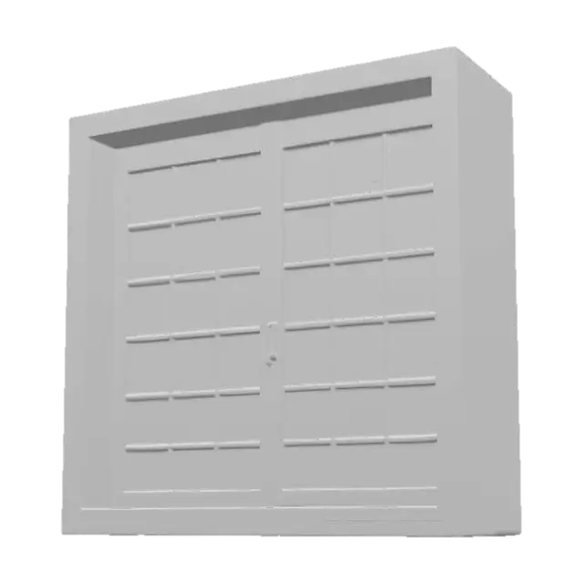 3D model for 一扇经典的日式木窗,呈长方形结构,由浅色且纹理细腻的天然木材制成。窗框线条简洁,内部通常由数个垂直和水平的细木条构成格子状,并镶嵌着半透明的障子纸或磨砂玻璃。木材表面经过精心打磨,触感温润而光滑。整体造型素雅而精致,散发出一种宁静、禅意的和风美学,木质框架坚固而轻盈。