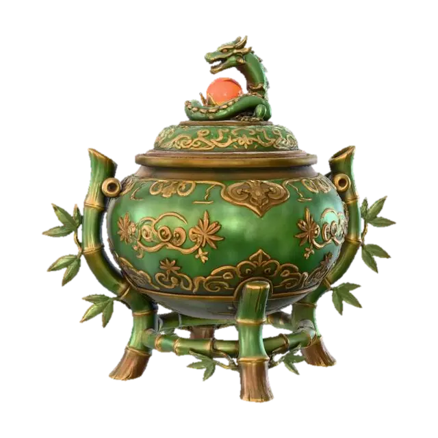 3D model for 往死里考究给的参考图的艺术风格和配色，生成同一个世界观或同一个主题下的超写实道具