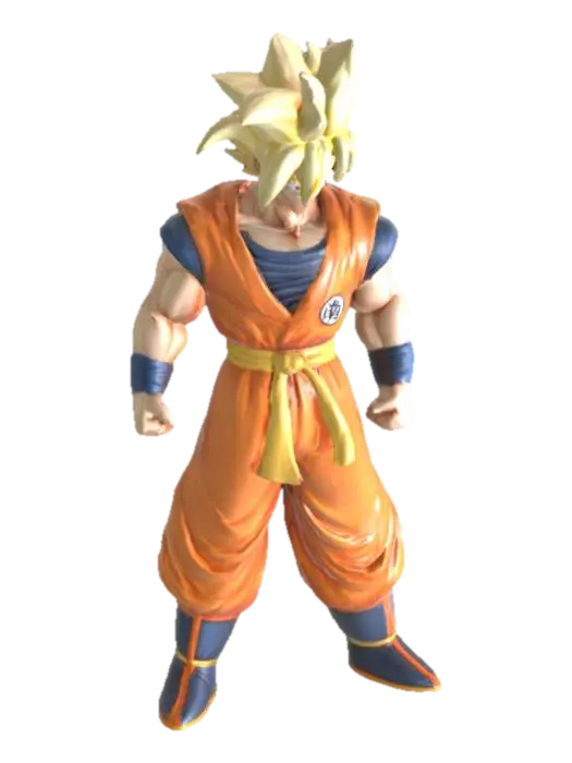 Goku - Saiyan 3D model, vytvořený pomocí AI