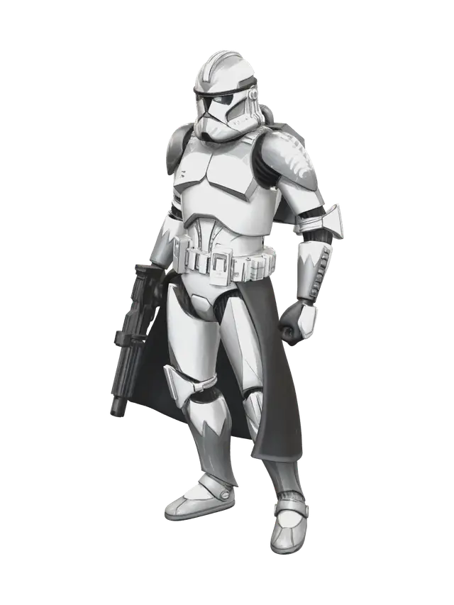 3D model for Weathered Commander Wolffe