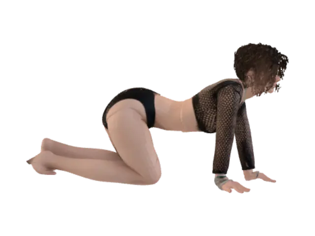 3D model for Cozy living room yoga pose