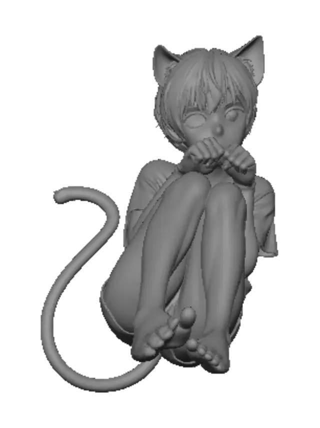 3D model for Shy Kitten