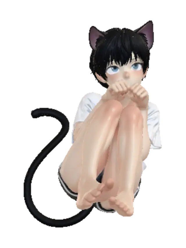 3D model for Shy Kitten