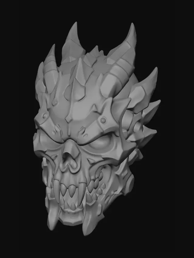 3D model for Spiked Skull