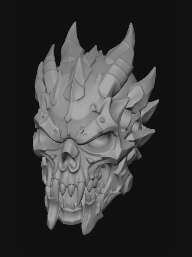 3D model for Spiked Skull