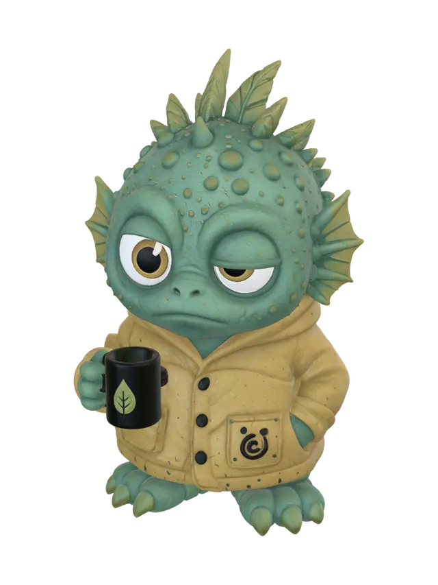 3D model for Sleepy Dino in a Yellow Hoodie