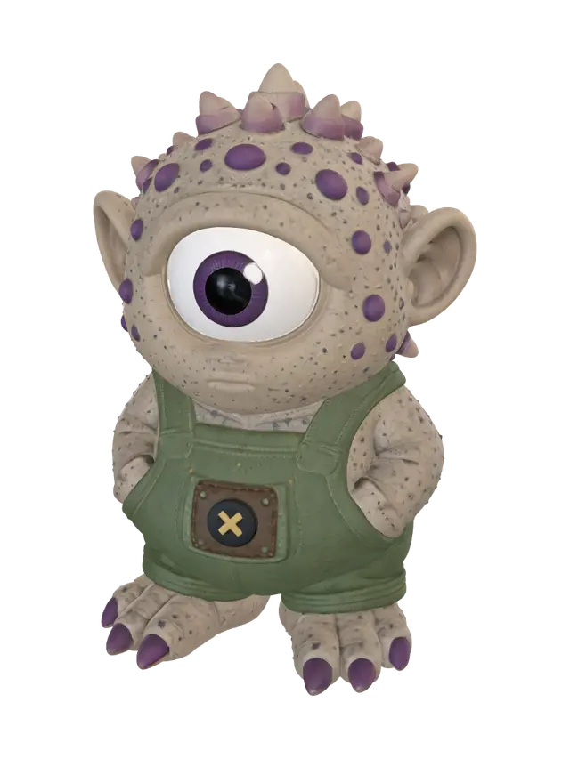 Nubb - Curious 3D model, vytvořený pomocí AI