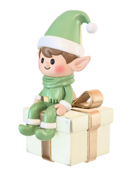 3D model for Elf on a Gift Box