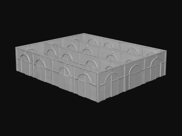 3D model for Arched Brick Arcade