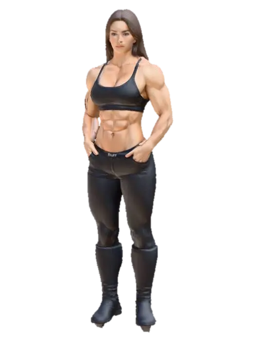 Strength and Confidence 3D model, vytvořený pomocí AI