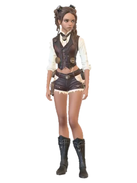 Clockwork Maiden - Teen 3D model, vytvořený pomocí AI