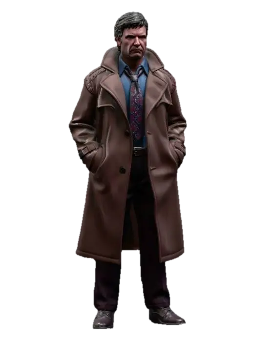 Blade Runner (Harrison Ford) - Film 3D model, vytvořený pomocí AI
