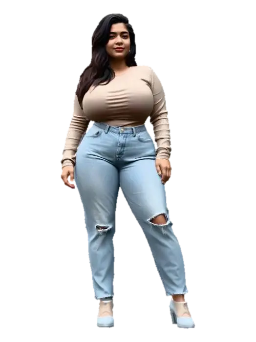girl in jeans - Teen 3D model, vytvořený pomocí AI