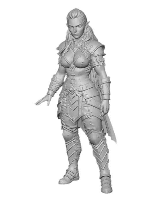 3D model for half orc peaceful